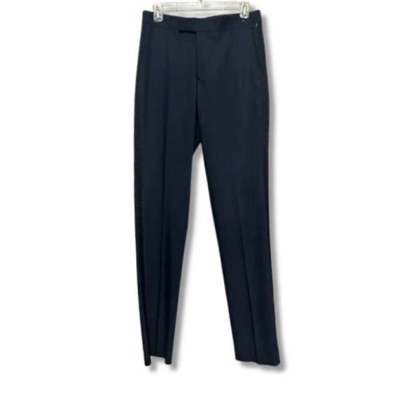 Nordstrom Rack Pants Flat Front Trim Fit Multiple Pockets Navy Blue Mens 30 NWOT - Picture 1 of 9
